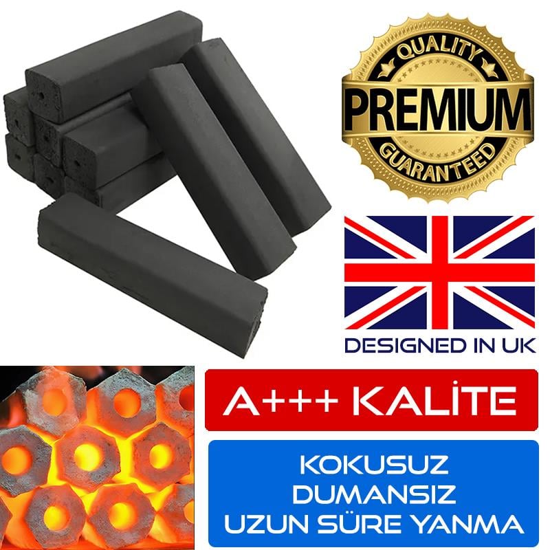 Briket Mangal Kömürü 10 kg Tozsuz Dumansız Premium A+++ Kalite