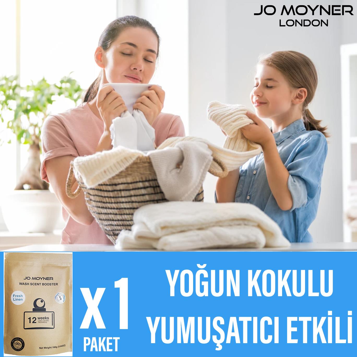 Jo Moyner Granül Çamaşır Parfümü Boncuk Çamaşır Yumuşatıcısı Konsantre Taze Keten 15 Kullanım