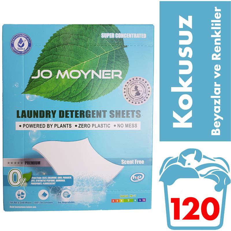 Jo Moyner Kokusuz Çamaşır Deterjanı Doğal Organik Yaprak Deterjan 120 Kullanım