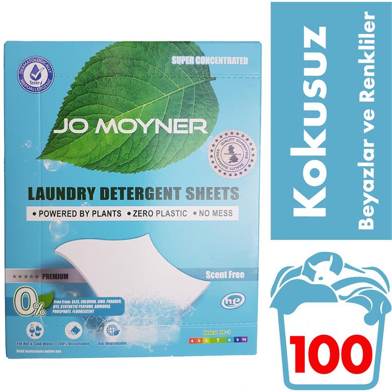 Jo Moyner Kokusuz Çamaşır Deterjanı Doğal Organik Yaprak Deterjan 100 Kullanım
