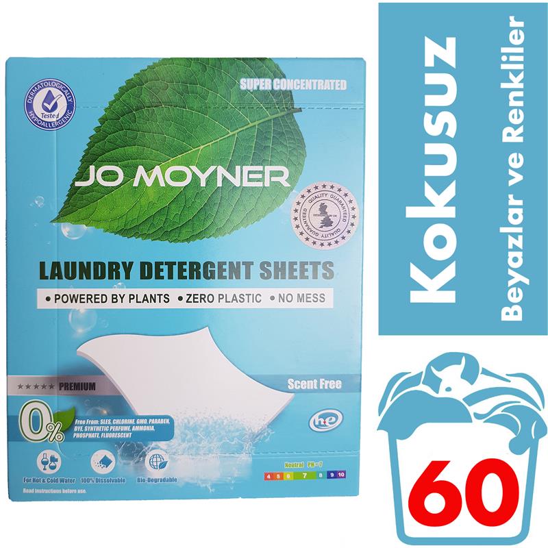 Jo Moyner Kokusuz Çamaşır Deterjanı Doğal Organik Yaprak Deterjan 60 Kullanım