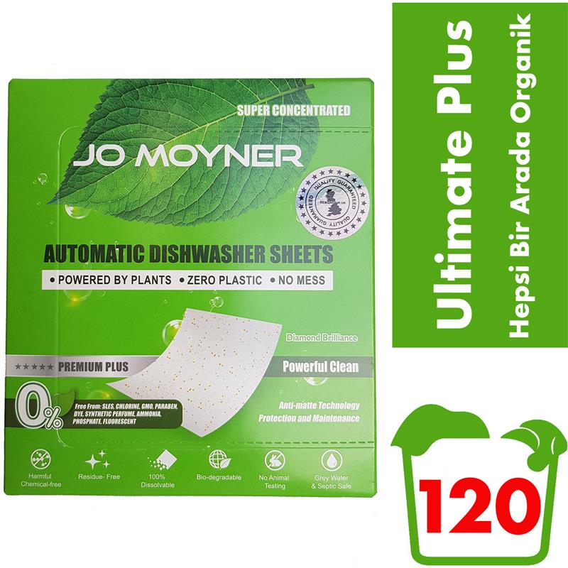 Jo Moyner Ultimate Plus Bulaşık Makinesi Deterjanı Doğal Organik Yaprak Deterjan 120 Kullanım