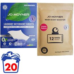  Jo Moyner Bahar Kokulu Çamaşır Deterjanı ve Japon Kirazı Çamaşır Parfümü Yumuşatıcı 20 Kullanım Set
