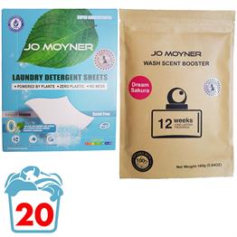  Jo Moyner Kokusuz Çamaşır Deterjanı ve Japon Kirazı Çamaşır Parfümü Yumuşatıcı 20 Kullanım Set