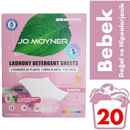 Jo Moyner Bebek Doğal Organik Çamaşır Yaprak Deterjan Kokusuz 20 Kullanım