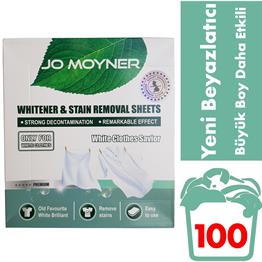 Jo Moyner Beyazlatıcı Çamaşır Mendili Aktif Beyazlatıcı Büyük Boy 100 Kullanım