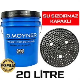 Jo Moyner Grit Guard Wash Bucket Yıkama Kovası Kapaklı Ve Kir Tutucu Kova Aparatı Premium Mavi