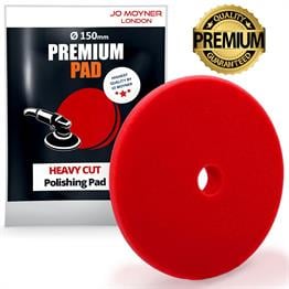 Jo Moyner Heavy Cut Polisaj Süngeri Pedi Ağır Çizik Giderici 150mm Kırmızı Araç Pasta Cila Pedi Anti Heat Teknolojisi