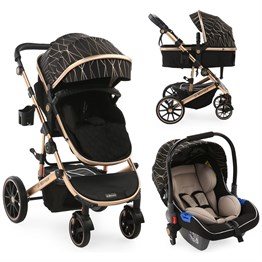 Jo Moyner Lux Gt Line Seyahat Sistem Bebek Arabası 3 In 1 Rose Twig Rose
