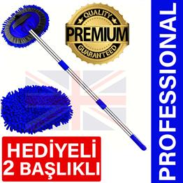 Jo Moyner Mikrofiber Püsküllü Araba Yıkama Temizleme Fırçası Toz Alma Fırçası Çok Fonksiyonlu 2si 1 Arada Premium Kalite Çizmez