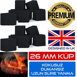 Jo Moyner Nargile Kömürü Hindistan Cevizi 1 kg 64 Adet Küp 26MM A+++ Kalite