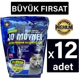 Jo Moyner Tozsuz Kokusuz Karbonlu Silika Kristal Kedi Kumu 3,8lt x 12 Adet