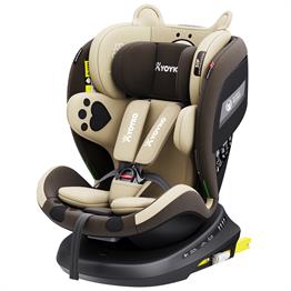 Yoyko Bear Dönebilir Yatabilir 0-36 Kg Oto Koltuğu ISOFIX/SIP/LATCH Kahverengi
