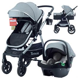 Yoyko Luxury i-Size Travel Sistem Bebek Arabası 3 in 1 Gri Silver