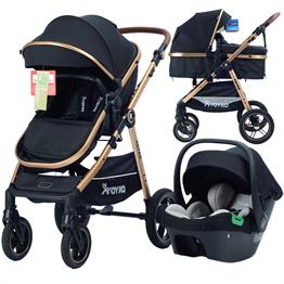 Yoyko Luxury i-Size Travel Sistem Bebek Arabası 3 in 1 Siyah Rose