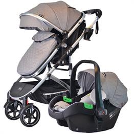 Yoyko Major Travel Sistem Bebek Arabası 3 in 1 Gri Silver