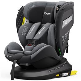 Yoyko Rich i-Size Alarmlı Dönebilir Yatabilir 0-36 Kg Oto Koltuğu ISOFIX/SIP/LATCH Gri