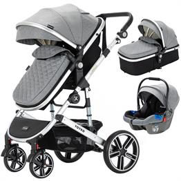 Yoyko Ultimate Travel Sistem Bebek Arabası 3 in 1 Gri Silver