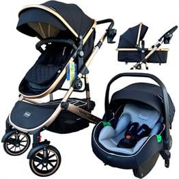 Yoyko Ultimate Travel Sistem Bebek Arabası 3 in 1 Siyah Rose