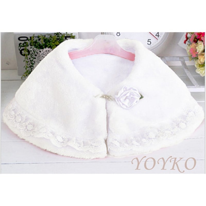 KIZ ÇOCUK ELBİSE KÜRK BOLERO CEKET KIZ ÇOCUK BEYAZ (AÇIK EKRU)