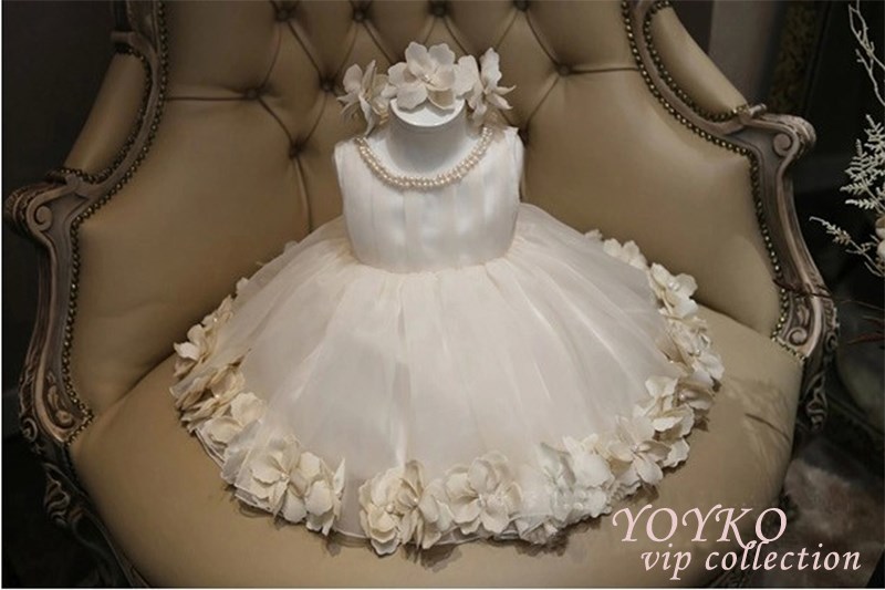 YOYKO VIP COLLECTION KIZ ÇOCUK ELBİSE İNCİ ÇİÇEK