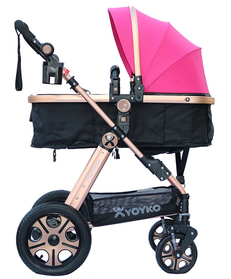 Yoyko Luxury Travel Sistem Bebek Arabası 3 in 1 Pembe Rose