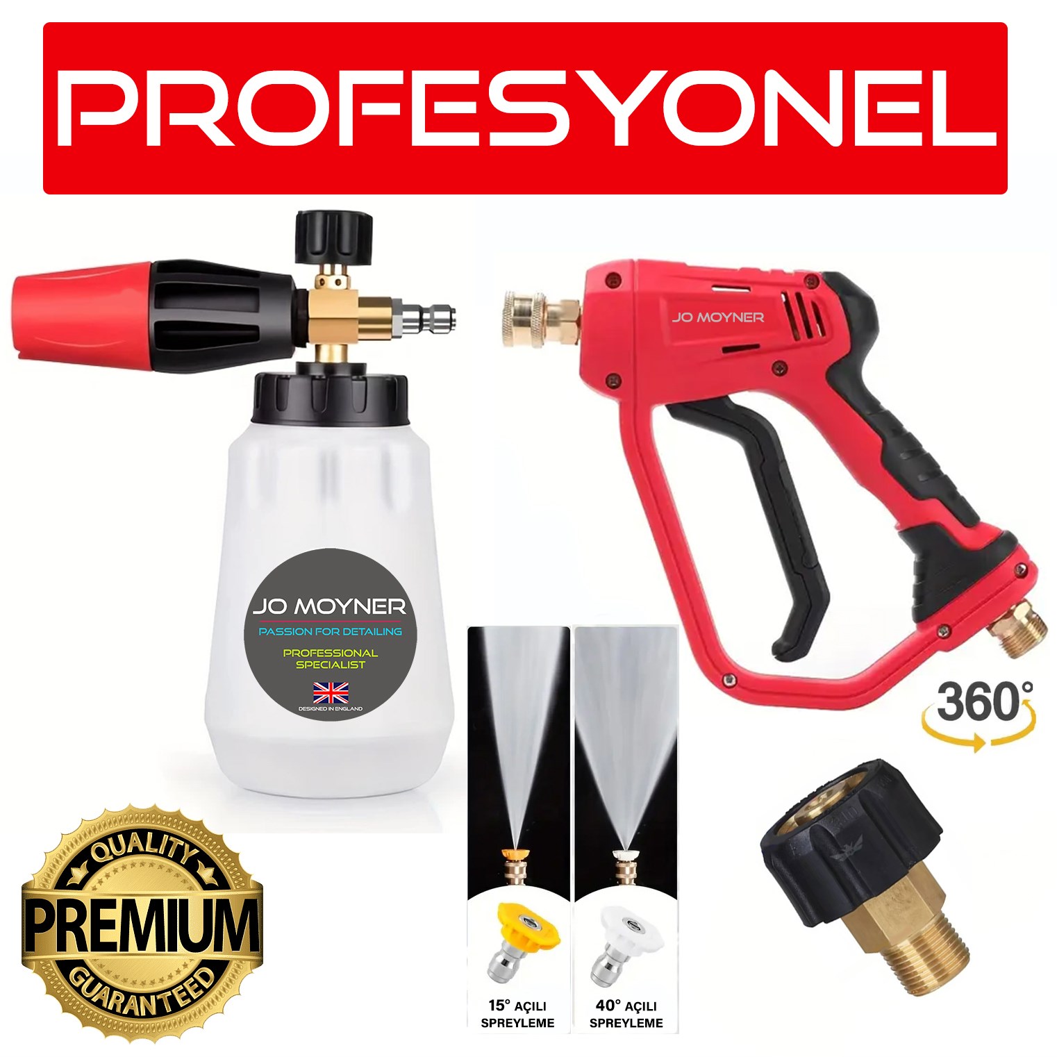 Jo Moyner Foam Lance Köpük Tabancası Set 1000ml Bosch GHP Uyumlu
