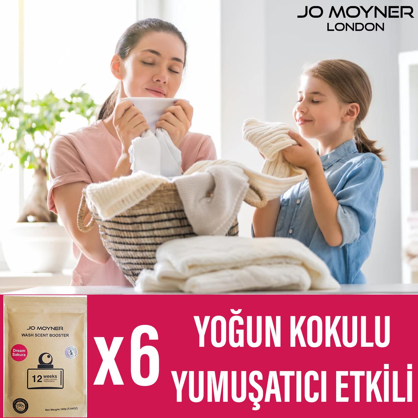 Jo Moyner Granül Çamaşır Parfümü Boncuk Çamaşır Yumuşatıcısı Konsantre Japon Kiraz Çiçeği 90 Kullanım