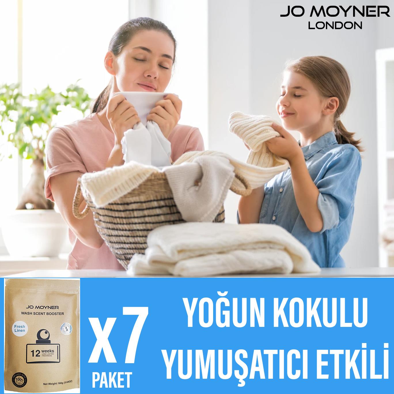 Jo Moyner Granül Çamaşır Parfümü Boncuk Çamaşır Yumuşatıcısı Konsantre Taze Keten 105 Kullanım