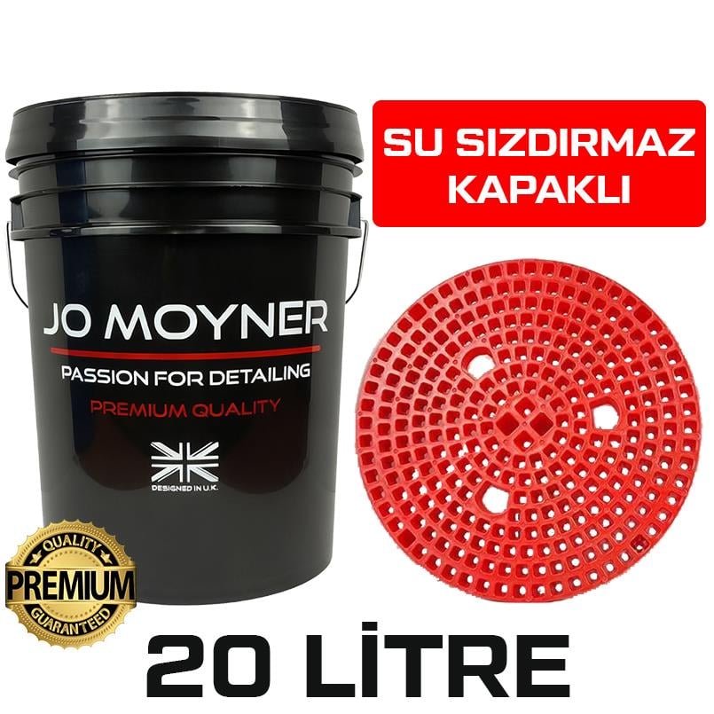 Jo Moyner Grit Guard Wash Bucket Yıkama Kovası Kapaklı Ve Kir Tutucu Kova Aparatı Premium Kalite