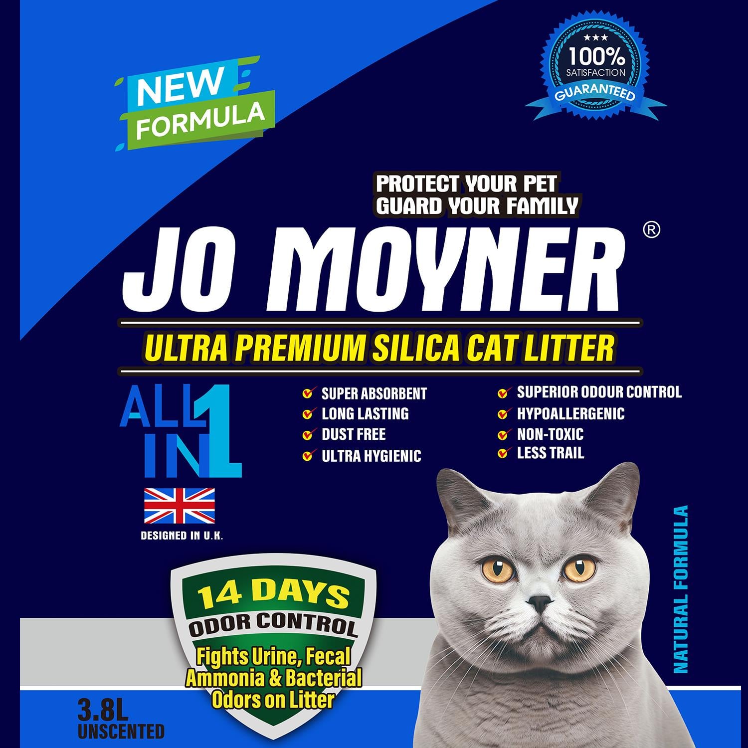Jo Moyner Premium Silika Kristal Kedi Kumu Silica Kum 3.8 Lt 1.45kg