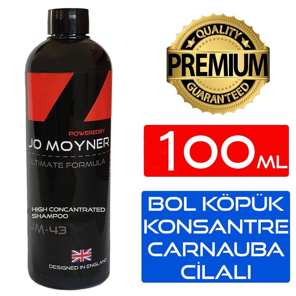 Jo Moyner Profesyonel Bol Köpüklü Konsantre Fırçasız Oto Yıkama Şampuanı 100ml Formulated in England