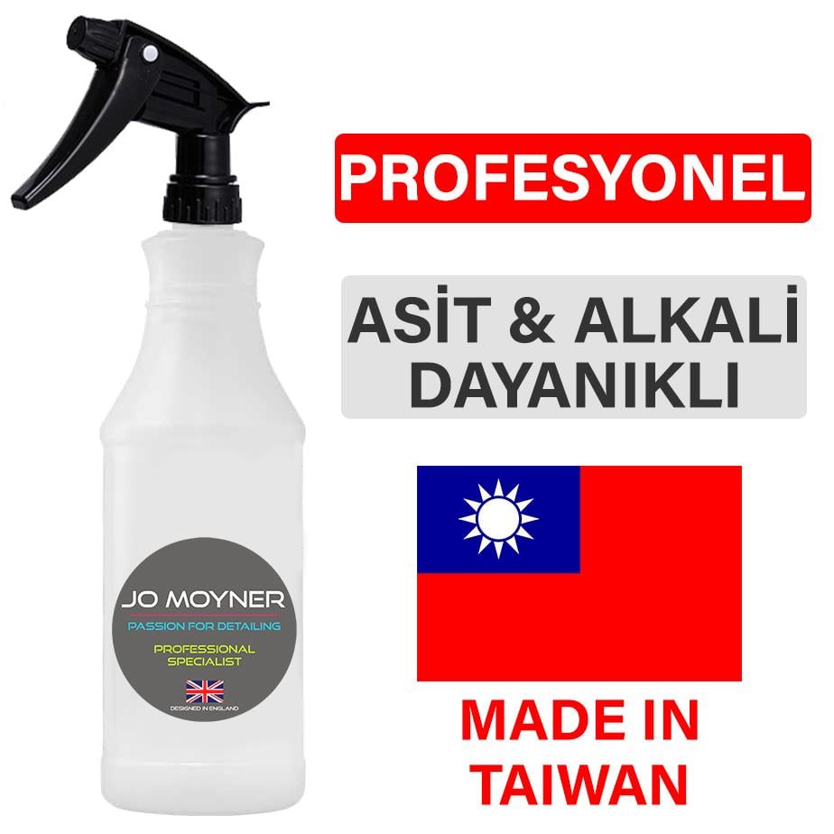 Jo Moyner Profesyonel Kimyasala Dayanıklı Sprey Şişe Siyah 750ml. Ölçekli Taiwan ithal