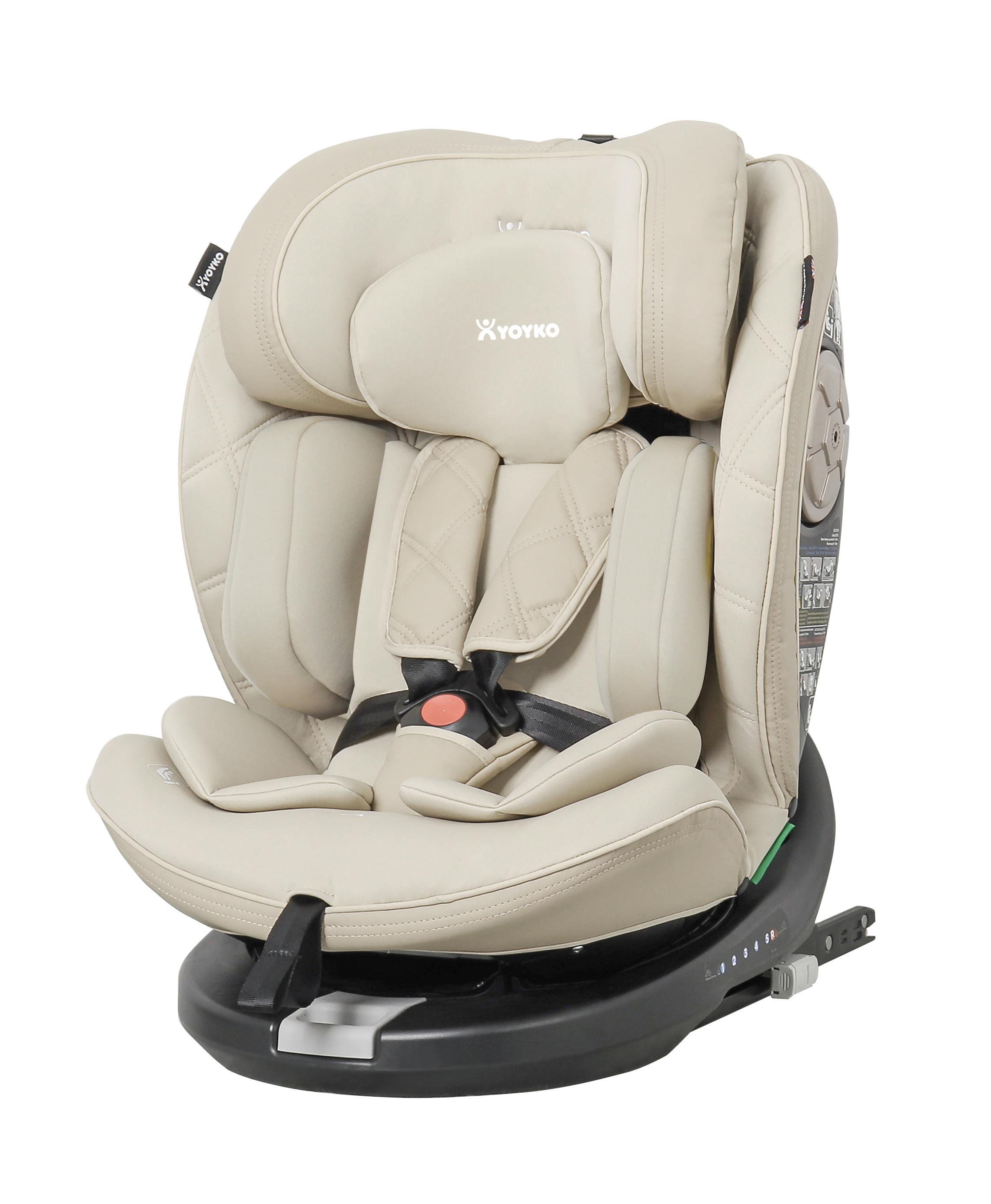 Yoyko Ultimate V2 Dönebilir Yatabilir 0-36 Kg Oto Koltuğu ISOFIX/SIP/LATCH Krem
