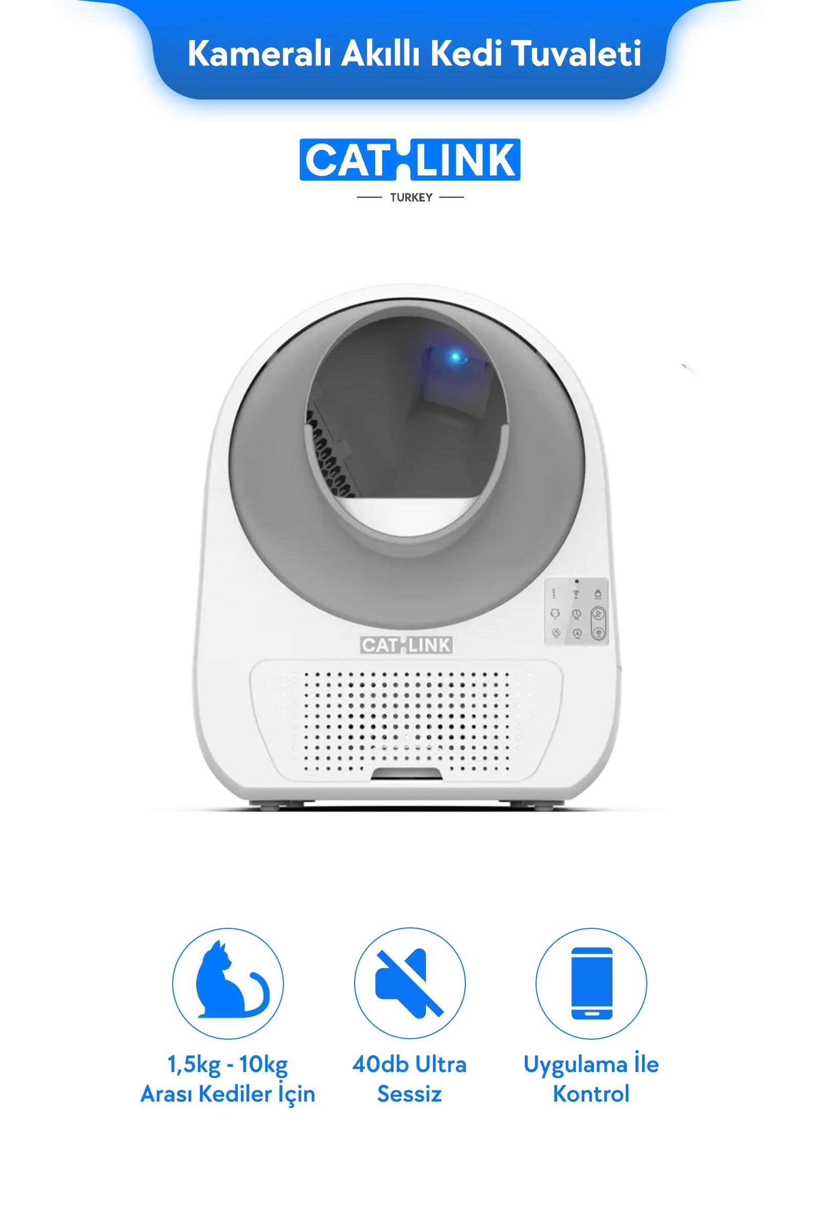 CATLINK Kameralı Yapay Zekâlı Akıllı Otomatik Kedi Tuvaleti - Scooper Pro Ultra