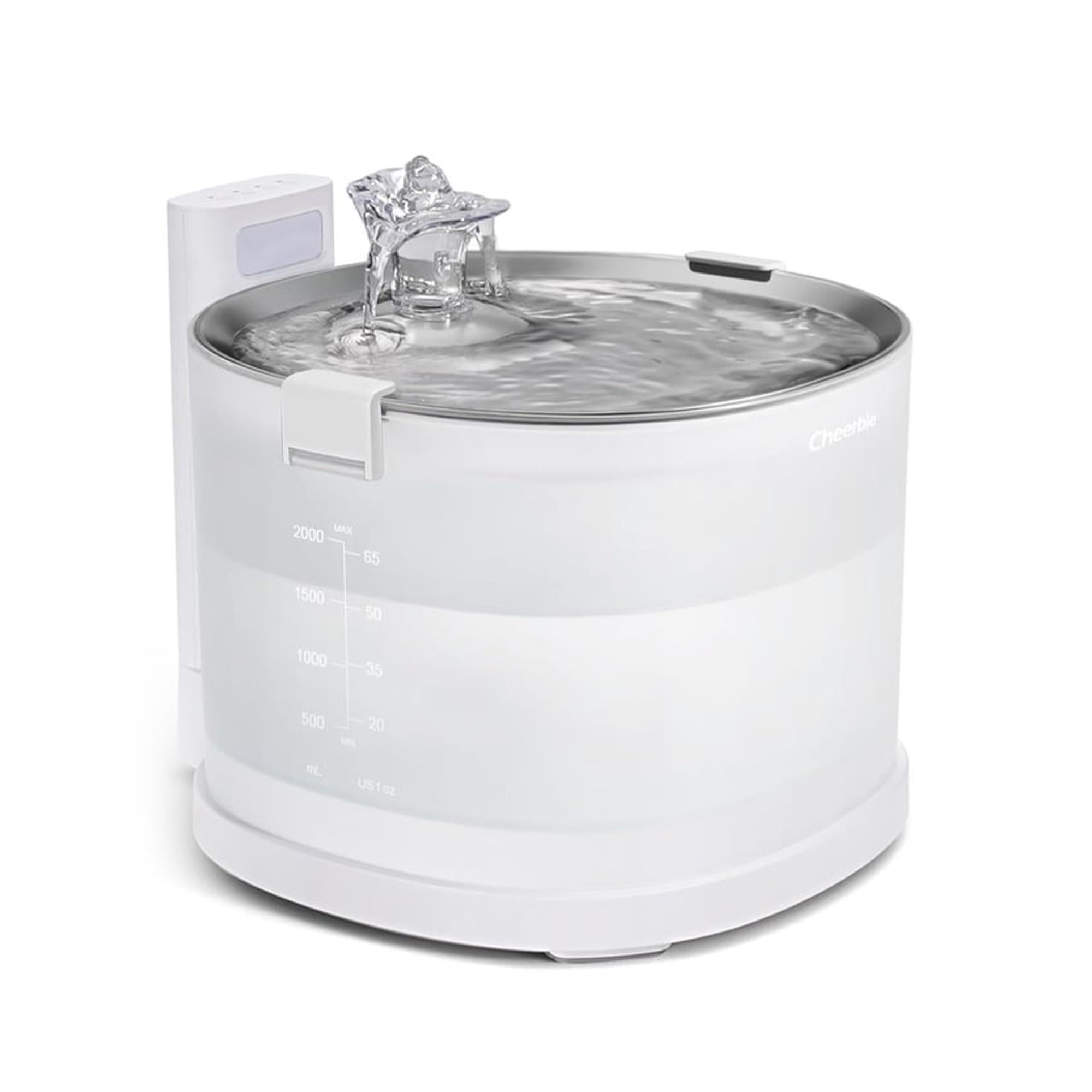 Cheerble E1+ Çelik Hazneli Şarjlı Otomatik Kedi Su Pınarı 22 X 20 X 18, 2lt