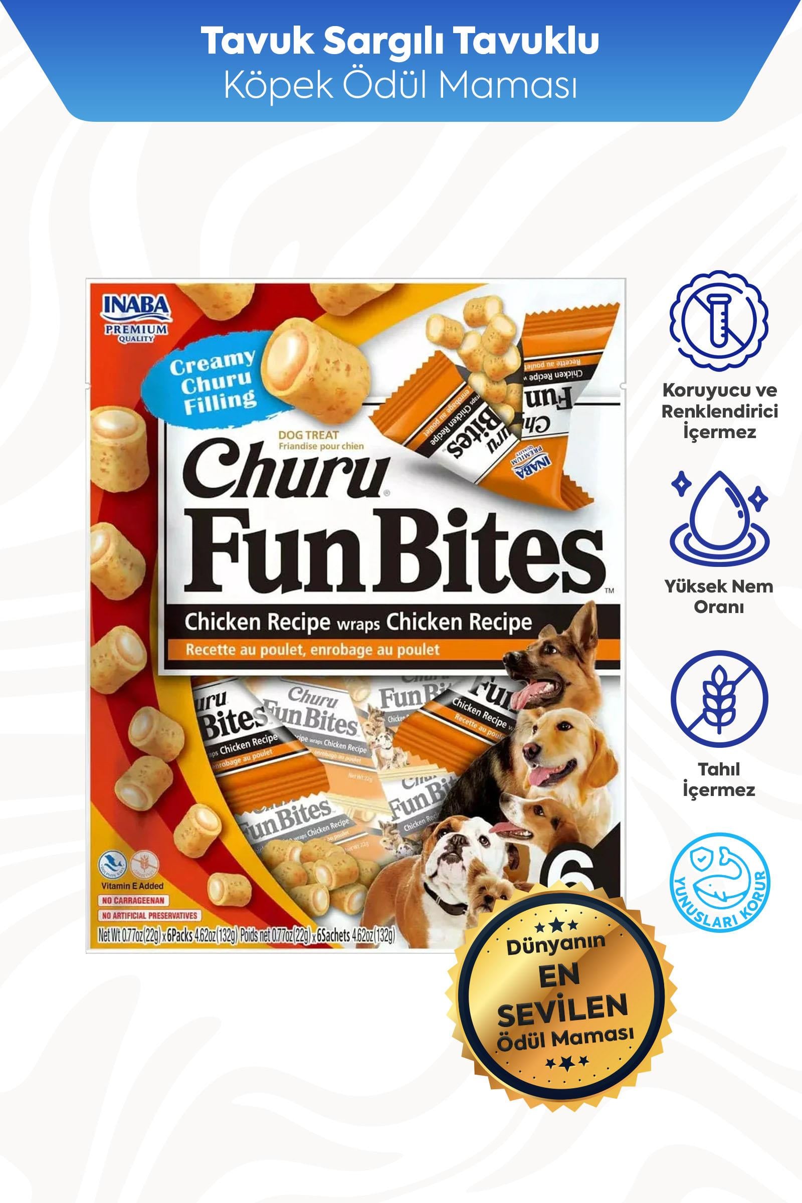 Churu Fun Bites Sticks Tavuk Sargılı  Köpek Ödül Maması