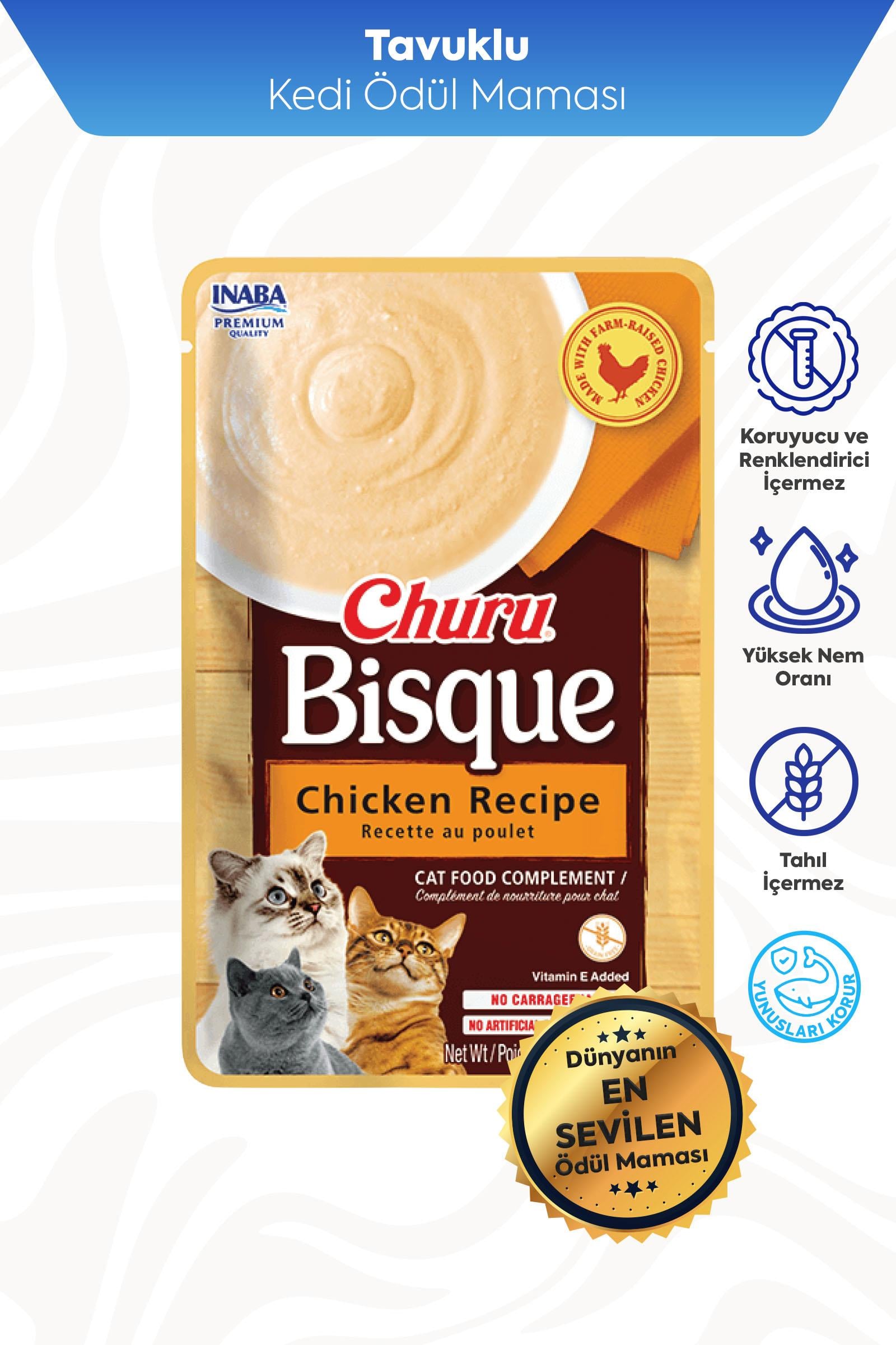 Ciao Churu Bisque Tavuklu Kedi Ödül Kreması 40 Gr