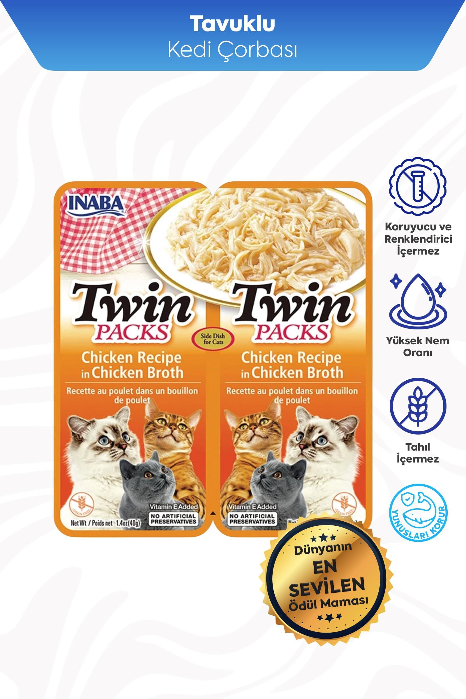 Ciao Twin Packs Tavuklu Kedi Çorbası 2 x 40 Gr