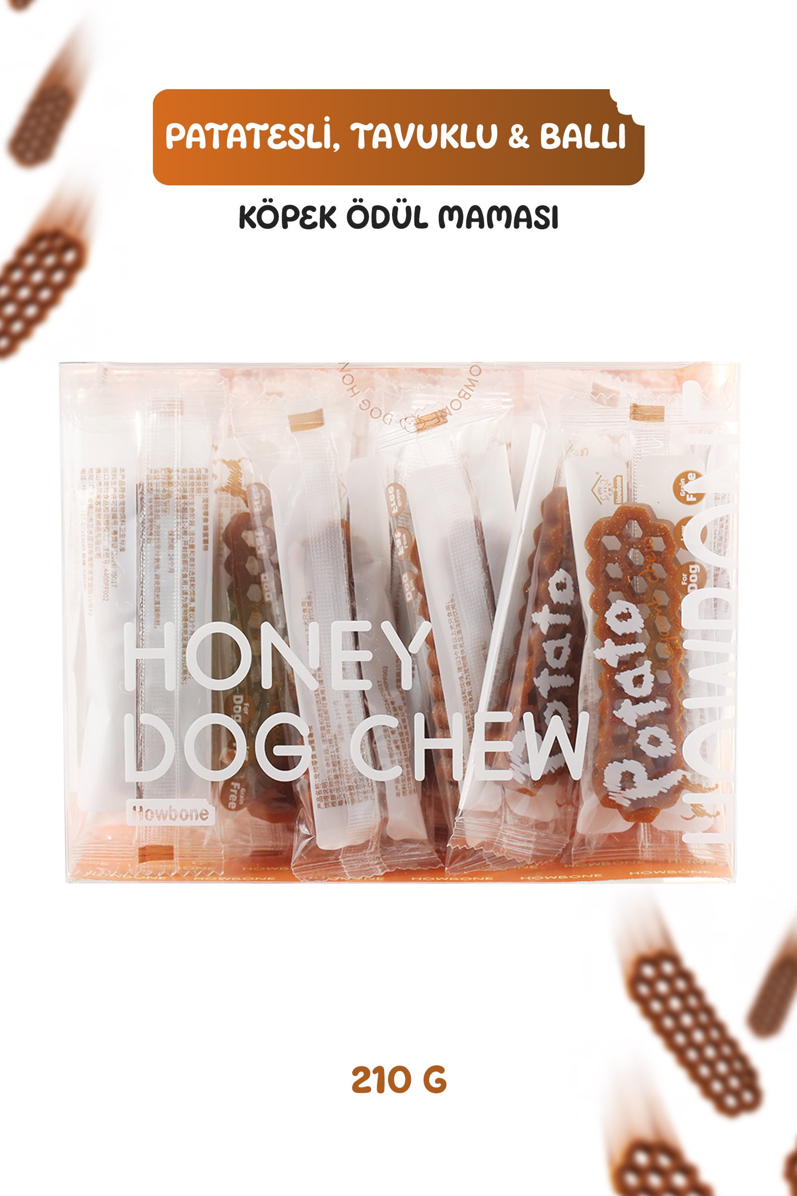 Howbone Ballı Petek Patatesli Köpek Çiğneme Ödülü Kutu 240 g