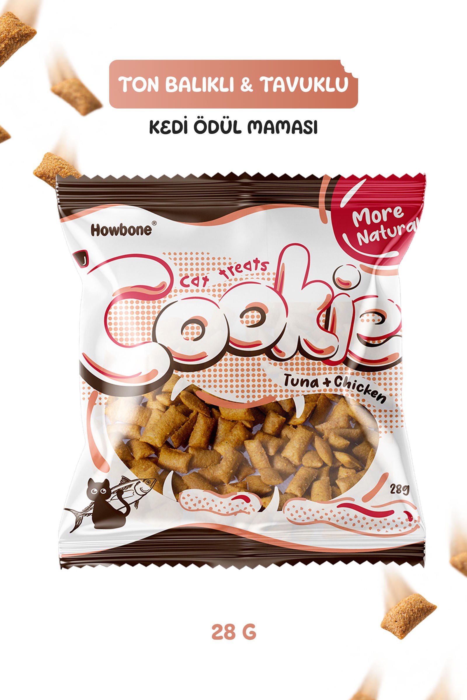 Howbone Cookie Cat Kedi Ödül Bisküvisi 28 g