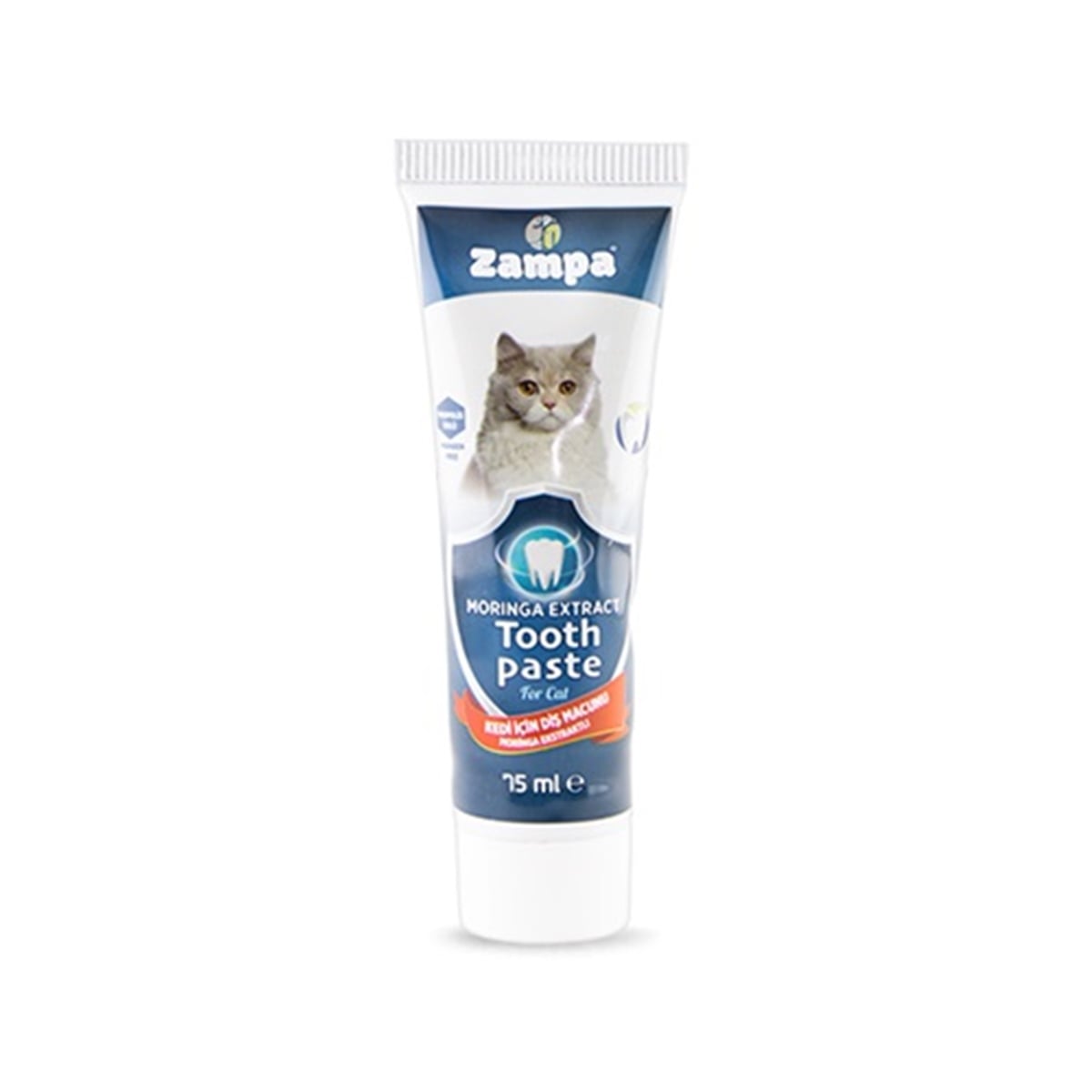 معجون أسنان طبيعي بنكهة النعناع مع خلاصة المورينجا للقطط من زمبا 75 مل