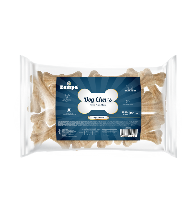 Zampa Natürel Press Kemik Köpek Ödülü 100 lü 20-25g