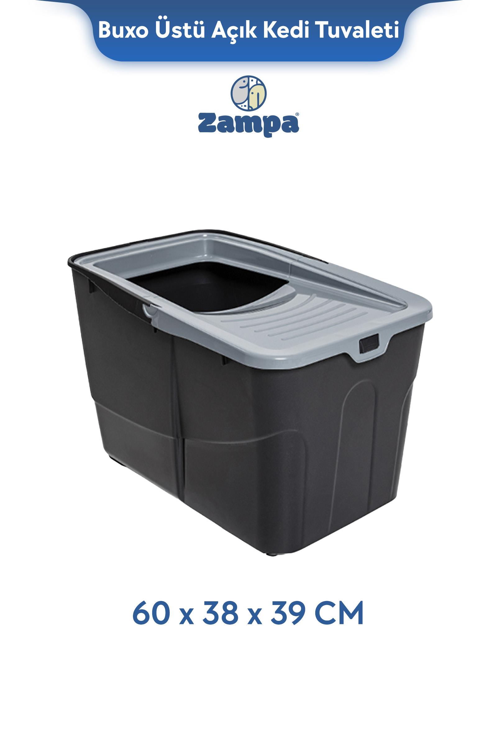 Zampa Plus Buxo Üstü Açık, Kapalı Kedi Tuvaleti 60x38x39 cm