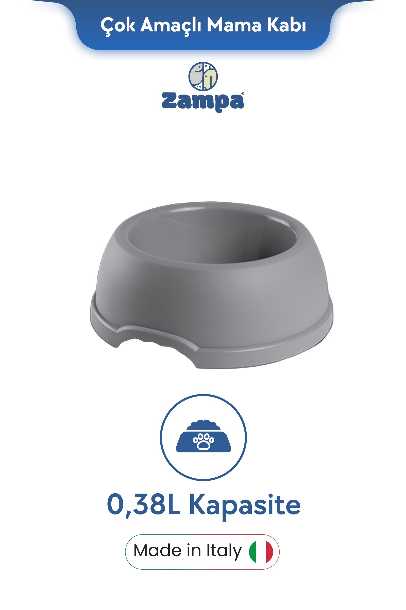 Zampa Plus Enjoy Mama ve Su Kabı 17cm 0.38L