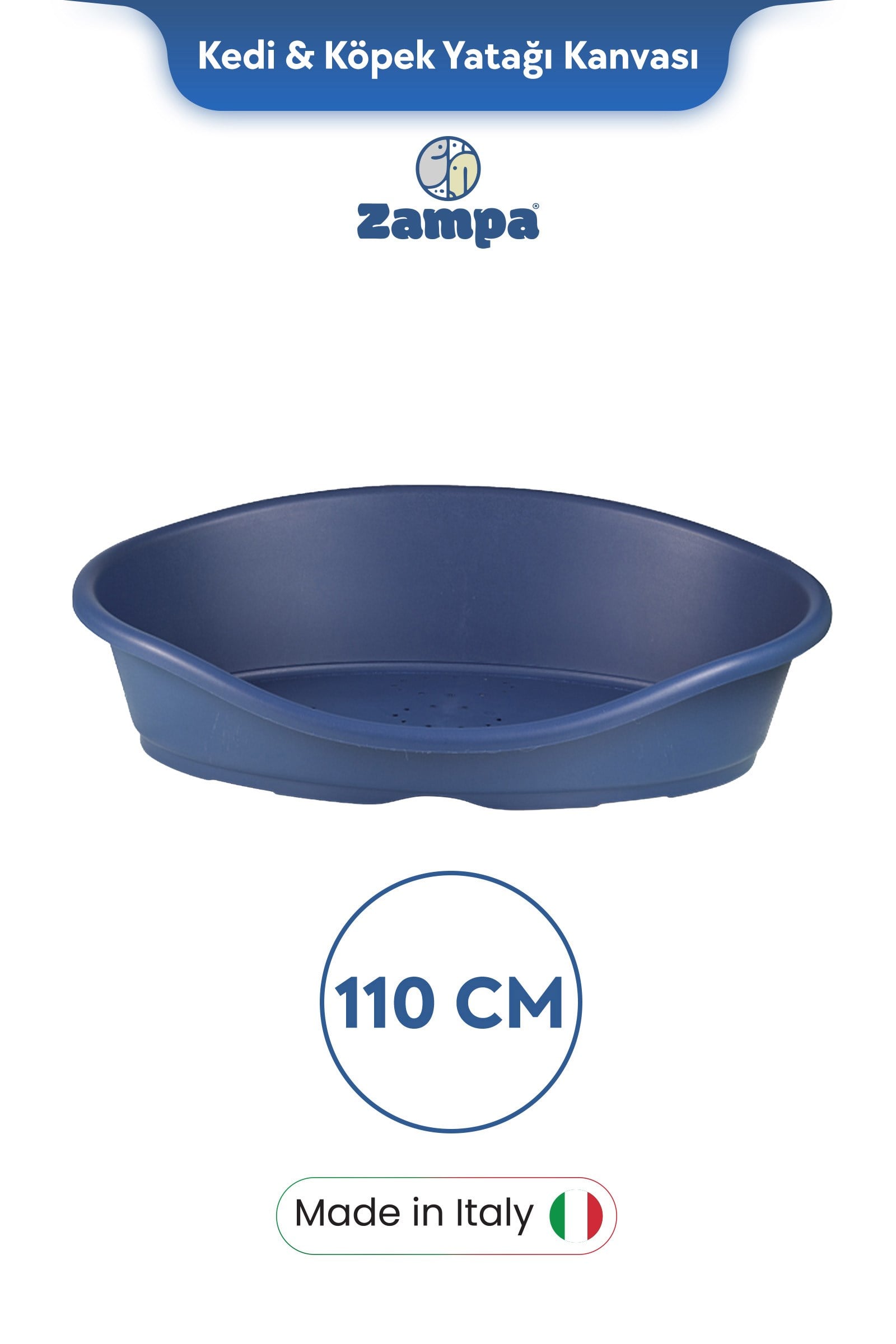 Zampa Plus Toffee Plastik Kedi & Köpek Yatağı 5 - 110cm Mavi
