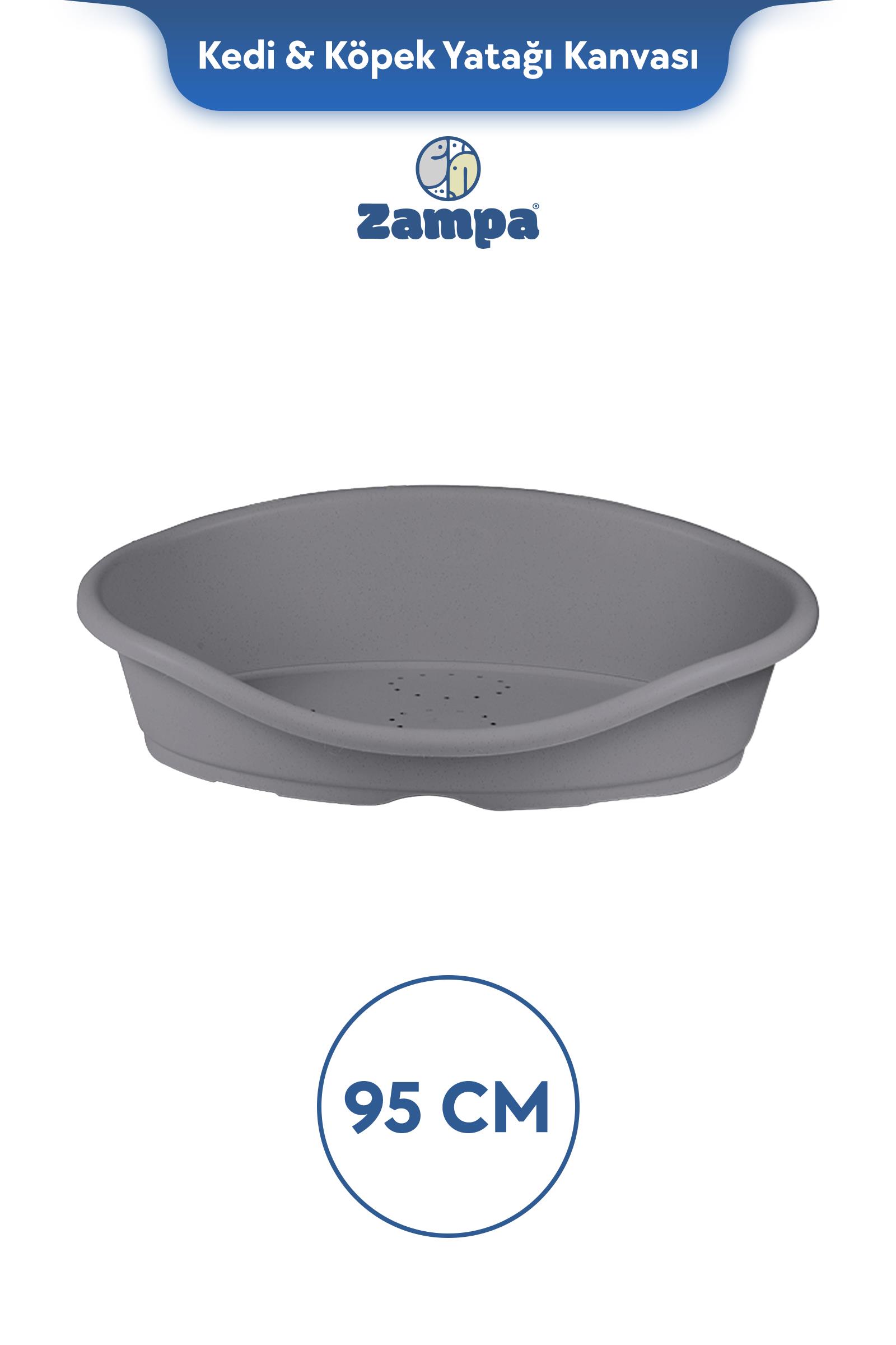 Zampa Plus Toffee Plastik Kedi & Köpek Yatağı 4 - 95cm Gri