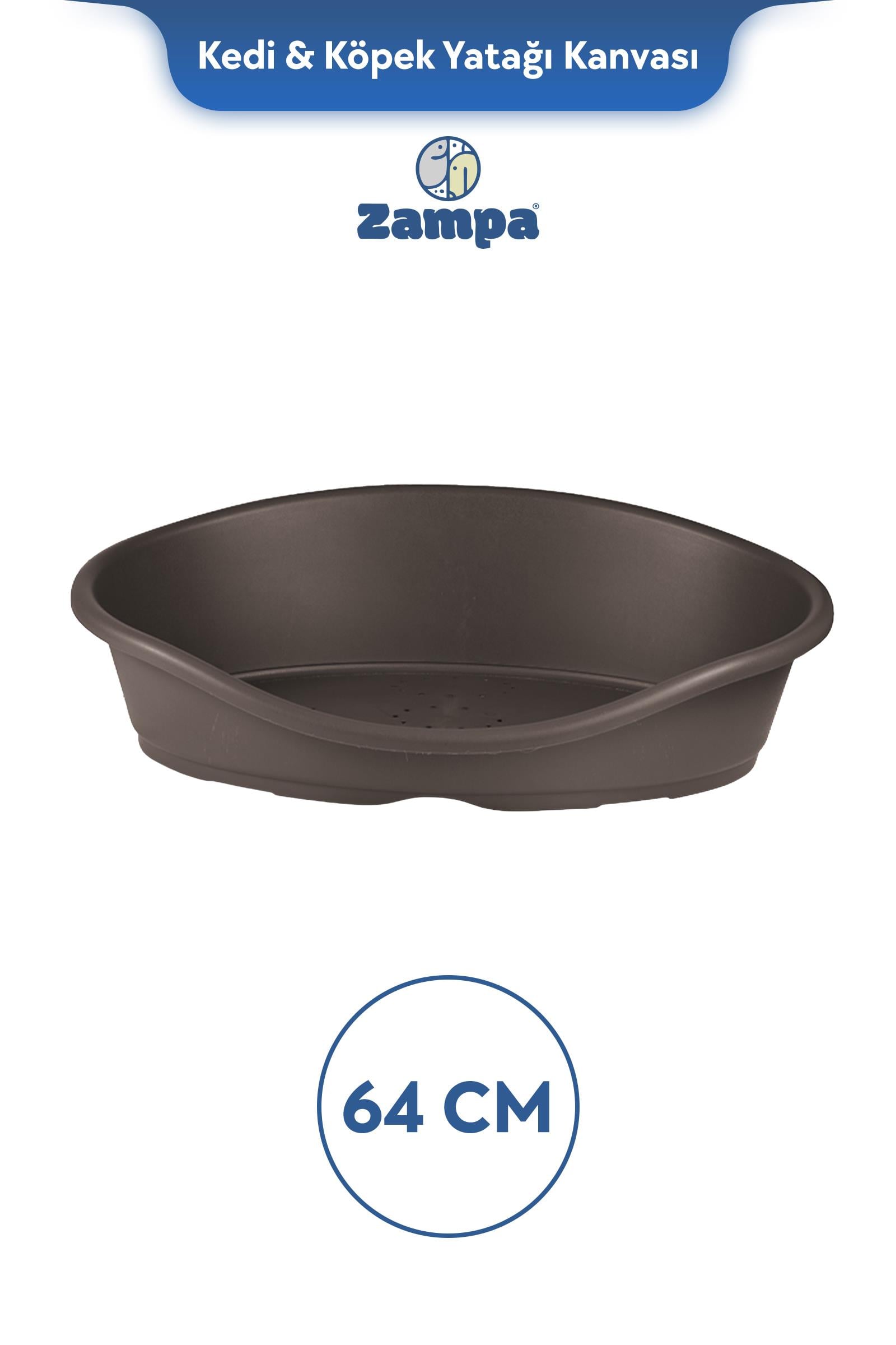 Zampa Plus Toffee Plastik Kedi & Köpek Yatağı 2 - 64cm Moka