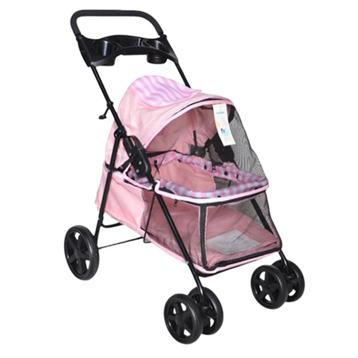 Zampa Tourist Cat & Dog Stroller Pink, 46x85x91.5cm