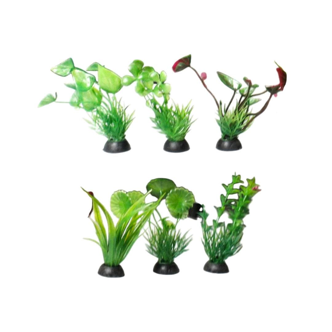 Zampa Yapay Karışık Akvaryum Bitkisi 10 cm, 6 Model